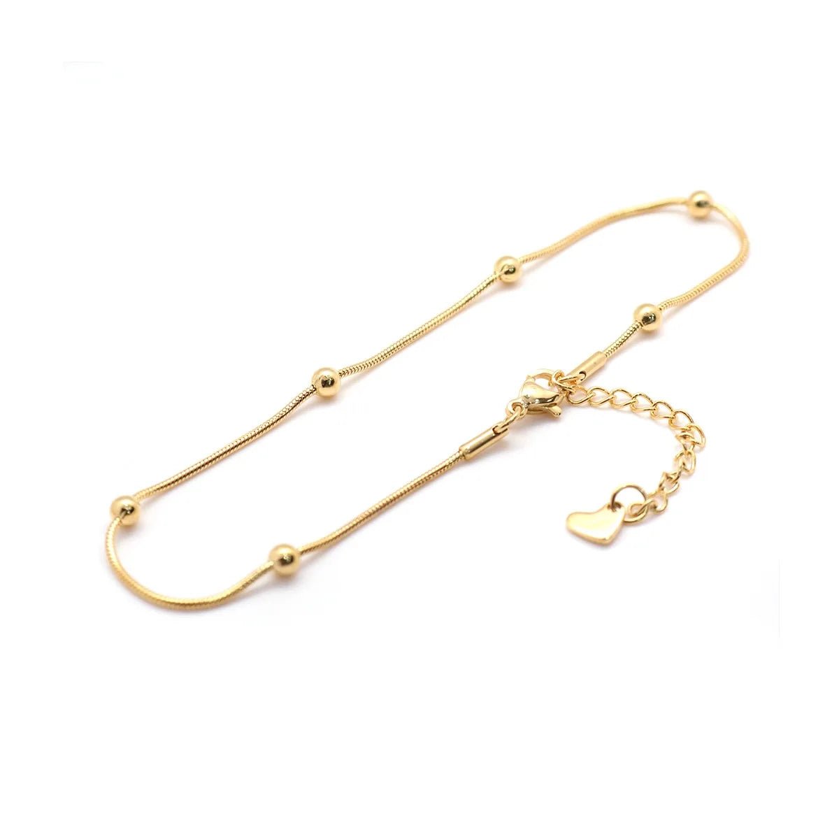 1PC 23.3cm Stainless Steel Anklet For Women Foot Bracelets Jewelry Gold Color Snake Chain Anklet 2021 Trend Birthday Gift - Katana's Karats