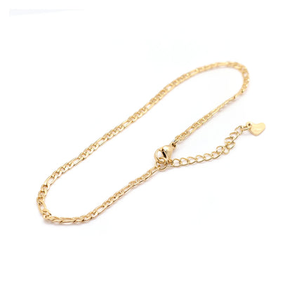 Fashion Women Chain Anklet 304 Stainless Steel Anklet Bracelets for Women Gold Color Jewelry Gifts 23cm(9") long , 1 Piece