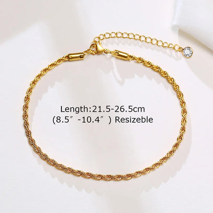 Stainless Steel Chain Anklet  for Women Girls Multi-layer Beach Ankle Bracelet Foot Link Chains Adjsutable