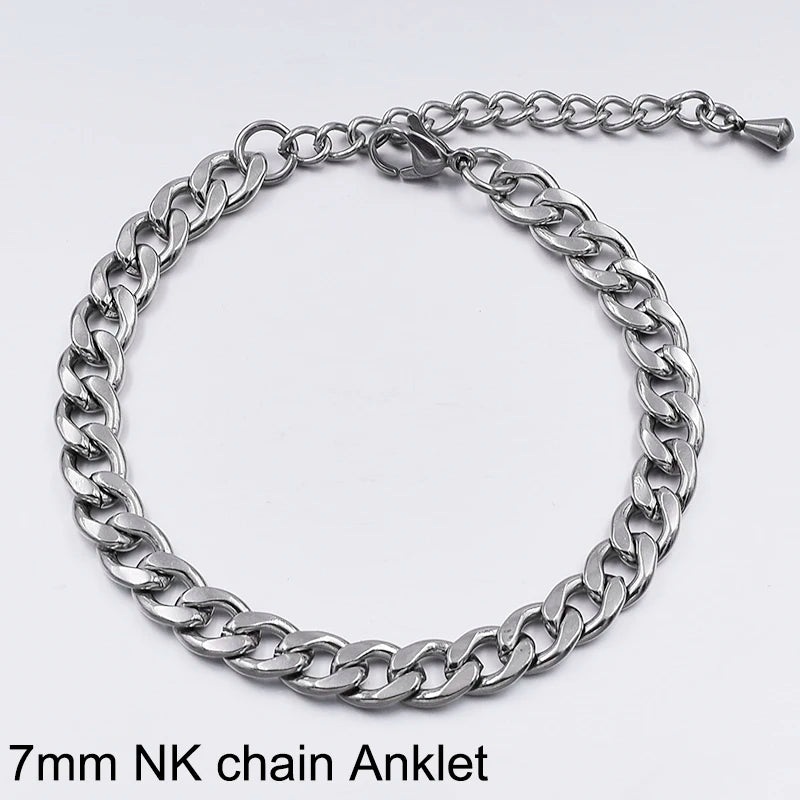 Stainless Steel Anklets For Women Beach Foot Jewelry Leg Chain Ankle Bracelets Men or Women Holiday Accessories 2019 New