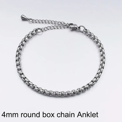 Stainless Steel Anklets For Women Beach Foot Jewelry Leg Chain Ankle Bracelets Men or Women Holiday Accessories 2019 New