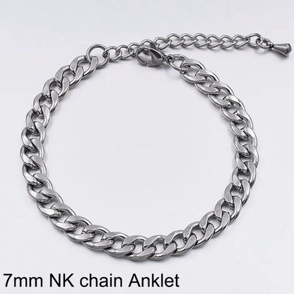 Stainless Steel Anklets For Women Beach Foot Jewelry Leg Chain Ankle Bracelets Men or Women Holiday Accessories 2019 New