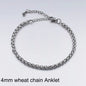 Stainless Steel Anklets For Women Beach Foot Jewelry Leg Chain Ankle Bracelets Men or Women Holiday Accessories 2019 New