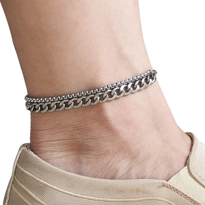 Stainless Steel Anklets For Women Beach Foot Jewelry Leg Chain Ankle Bracelets Men or Women Holiday Accessories 2019 New