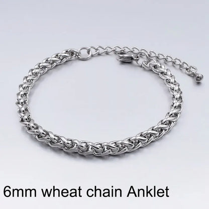 Stainless Steel Anklets For Women Beach Foot Jewelry Leg Chain Ankle Bracelets Men or Women Holiday Accessories 2019 New