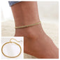 Stainless Steel Chain Anklet  for Women Girls Multi-layer Beach Ankle Bracelet Foot Link Chains Adjsutable