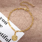 Ankle Bracelets for Women Simple English Alphabet Pendant Foot Jewelry Goth Accessories Cuban Link Anklet Chain Party 2023