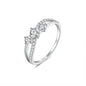 ROXI 925 Sterling Silver 18K Silver Plate Heart Finger Rings For Women Girls Wedding Party Fine Jewelry bague femme Size 6/7/8