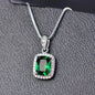 Huitan Luxury Elegant Lady's Cubic Zirconia Pendant Necklace White/Green/Purple/Pink Colors Fashion Wedding Eternity Jewelry Hot