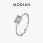 MODIAN 925 Sterling Silver Emerald Cut Rectangle CZ Ring Exquisite Simple Anniversary Gifts For Women Fine Wedding Jewelry