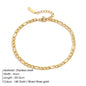 Dainty Stainless steel Gold Color Miami Cuban Link Chain Anklet Trendy 3MM Thick Curb Chain Waterproof  Jewelry for Women Gifts