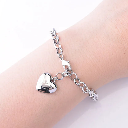 New 925 Sterling silver noble Heart 26 Letteres chain Bracelets for women Fashion Designer brand party wedding Jewelry gifts