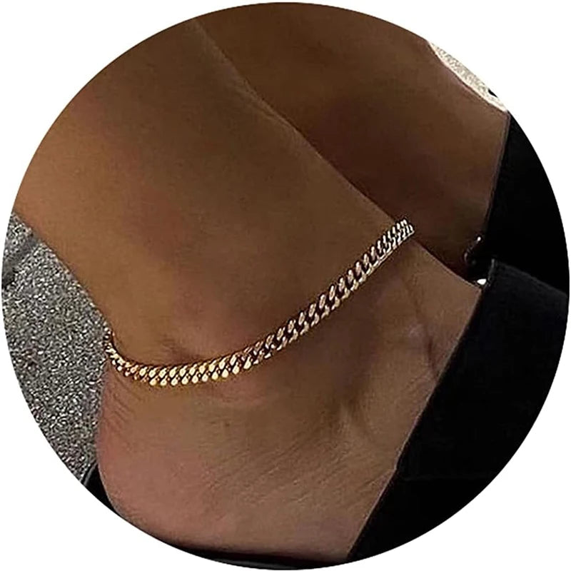 WEIMANJINGDIAN Brand New Arrival 3 PCS Gold Color Plated Copper Metal High Quality Cubic Zirconia Women's Anklet