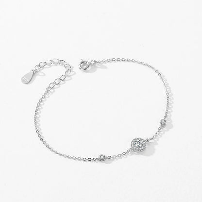 Ailmay 2024 New Design 925 sterling Silver Fashion Water Drop Geometric Design Chain Bracelet For Women Wedding Fine Jewelry