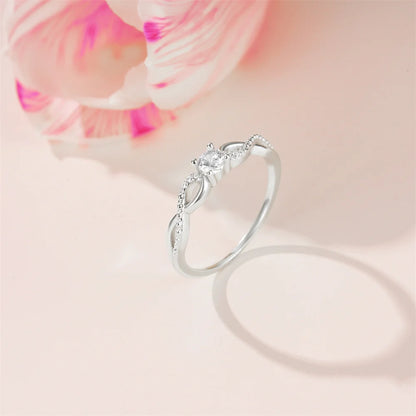 ROXI 925 Sterling Silver Cross/Heart/Infinite Crystal Rings For Women Men Adjustable Party Wedding Engagement Jewelry Gift