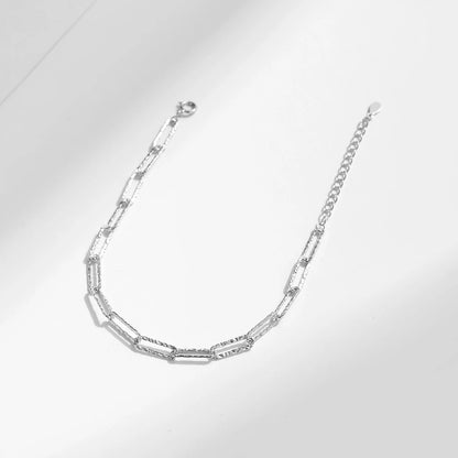 MODIAN Real 925 Sterling Silver Irregular Wavy Lock Chain Bracelets Trendy Stackable DIY Jewelry For Women Female Accessories