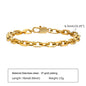 Women Paperclip Chain Bracelet,18K Gold Plated Stainless Steel Adjustable Chain Bracelet,Chunky Stackable Layered Jewelry