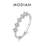 Modian 925 Sterling Silver Classic Wedding Sets Sparkling CZ Stackable Finger Rings For Women Engagement Statement Jewelry Gifts