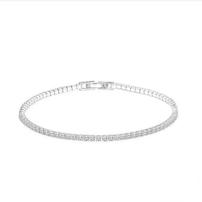 Solid 18K 14K Gold Moissanite Tennis Bracelet for Women D VVS1 Round 925 Sterling Silver Luxury Bracelet for Engagement