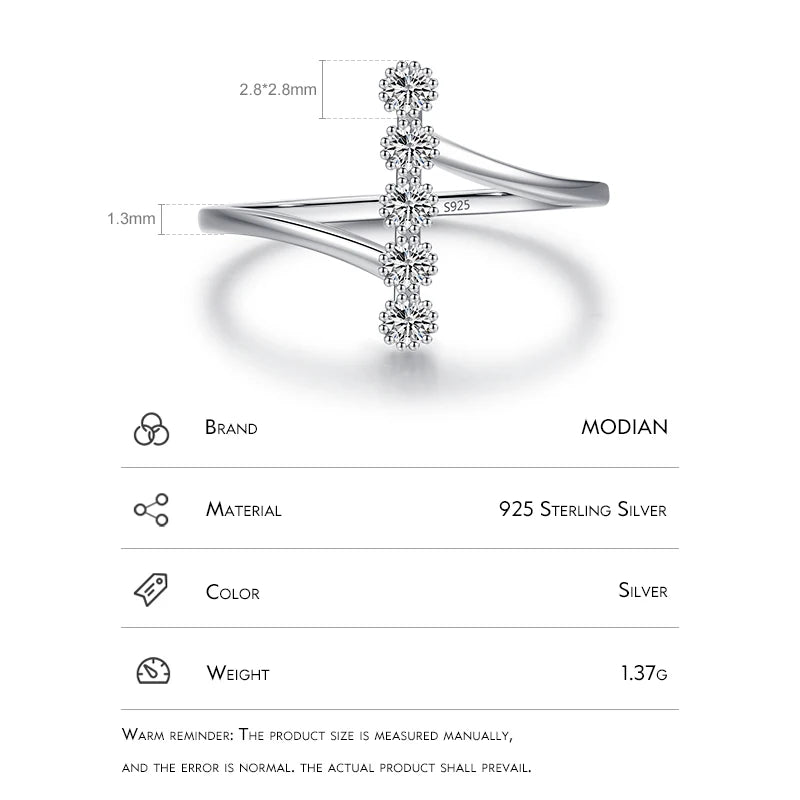 MODIAN Authentic 925 Sterling Silver Fashion Delicate Finger Rings For Women Wedding Engagement Fine Jewelry Anel Accessories