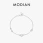 MODIAN Romantic Love Bracelet 925 Sterling Silver Hearts Sweet Bracelets For Women Female Wedding Anniversary Fine Jewelry