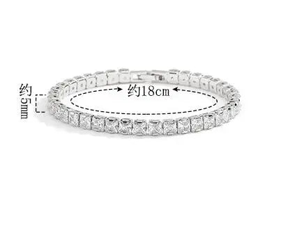 Solid 18K 14K Gold Moissanite Tennis Bracelet for Women D VVS1 Round 925 Sterling Silver Luxury Bracelet for Engagement