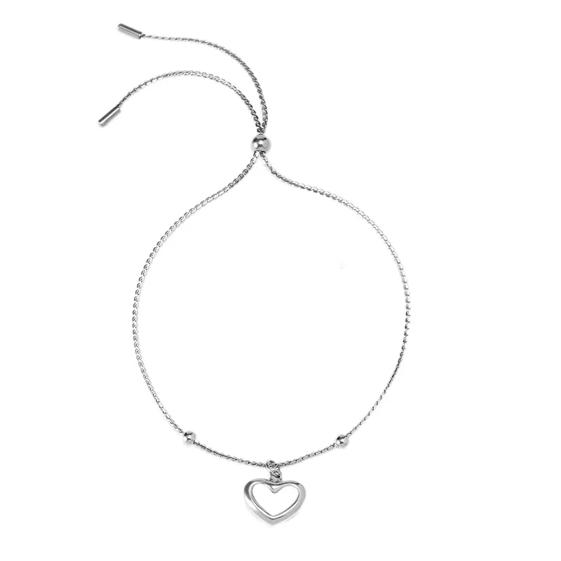 PAXA Elegant Heart White Shell Stainless Steel Bracelet for Women Fashion Charm Bracelets Female Jewelry Accessories Party Gifts