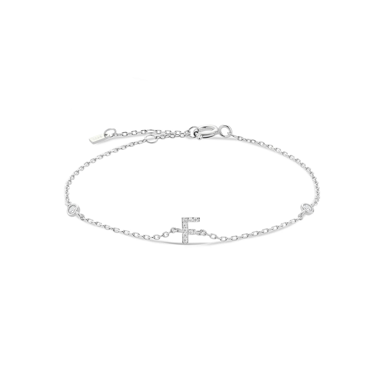 ANDYWEN 925 Sterling Silver Initial 26 Letters Alphabet Monogram Gold Name Bracelet Crystal CZ Zircon 2021 Fashionable Jewelry